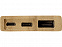 Внешний аккумулятор из бамбука Bamboo, 5000 mAh с логотипом в Ставрополе заказать по выгодной цене в кибермаркете AvroraStore