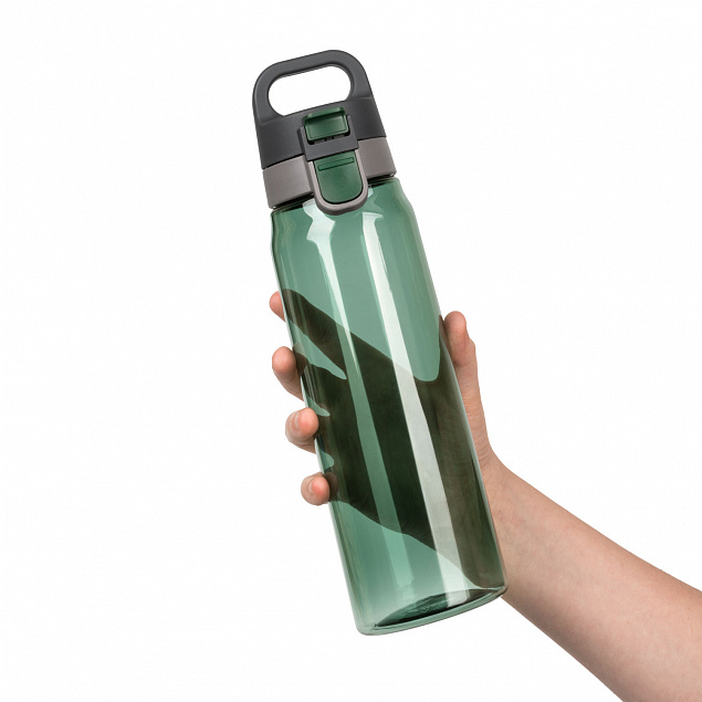 Спортивная бутылка для воды, Aqua, 830 ml, зеленая с логотипом в Ставрополе заказать по выгодной цене в кибермаркете AvroraStore