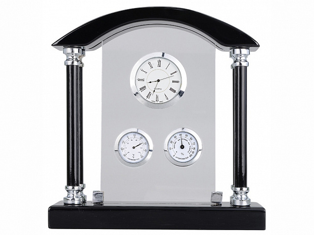 Погодная станция Нобель: часы, термометр, гигрометр с логотипом в Ставрополе заказать по выгодной цене в кибермаркете AvroraStore