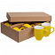 Набор кружек Good Morning c покрытием софт-тач, желтый с логотипом в Ставрополе заказать по выгодной цене в кибермаркете AvroraStore