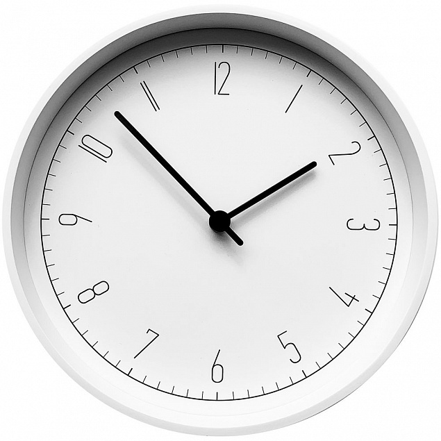 Часы настенные Oddi, белые с логотипом в Ставрополе заказать по выгодной цене в кибермаркете AvroraStore