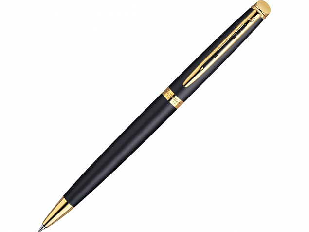 Ручка шариковая Waterman Hemisphere Matt Black GT M, черный матовый/золотистый с логотипом в Ставрополе заказать по выгодной цене в кибермаркете AvroraStore