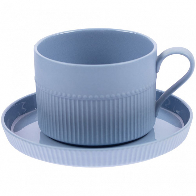 Чайная пара Pastello Moderno, голубая с логотипом в Ставрополе заказать по выгодной цене в кибермаркете AvroraStore