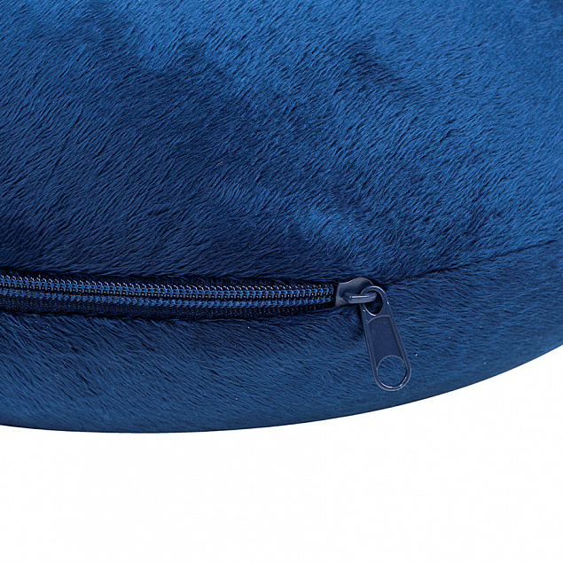Подушка дорожная  "SOFT"; memory foam, микрофибра синий с логотипом в Ставрополе заказать по выгодной цене в кибермаркете AvroraStore