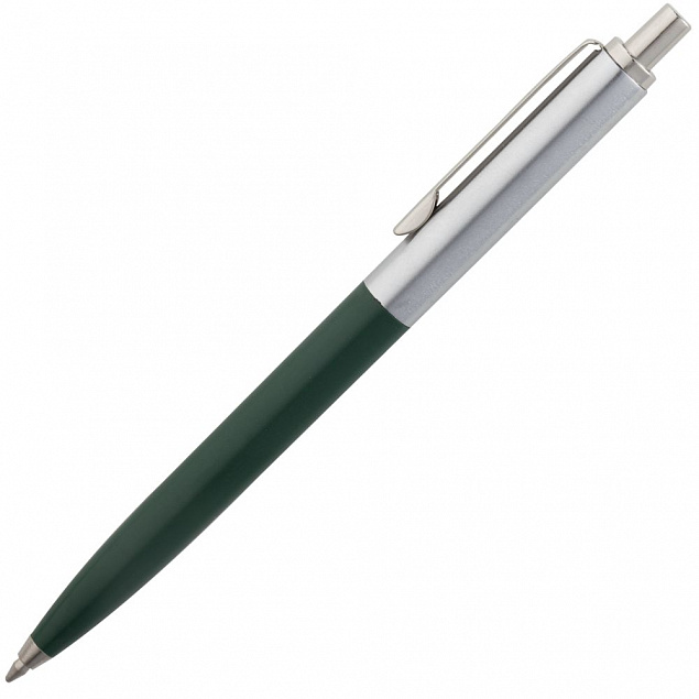 Ручка шариковая Popular, зеленая с логотипом в Ставрополе заказать по выгодной цене в кибермаркете AvroraStore