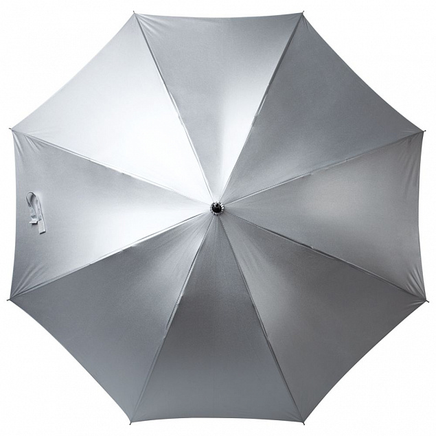 Зонт-трость Unit Wind, серебристый с логотипом в Ставрополе заказать по выгодной цене в кибермаркете AvroraStore