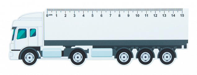 Линейка 15 см в форме грузовика с логотипом в Ставрополе заказать по выгодной цене в кибермаркете AvroraStore