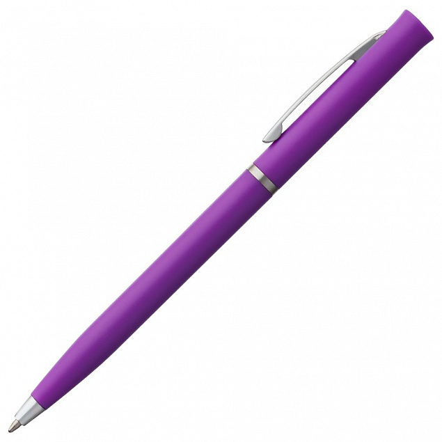 Ручка шариковая Euro Chrome,фиолетовая с логотипом в Ставрополе заказать по выгодной цене в кибермаркете AvroraStore