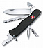 Солдатский нож с фиксатором лезвия Forester, черный с логотипом в Ставрополе заказать по выгодной цене в кибермаркете AvroraStore