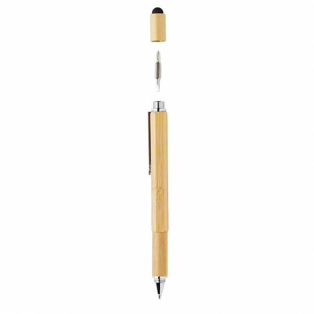 Многофункциональная ручка 5 в 1 Bamboo с логотипом в Ставрополе заказать по выгодной цене в кибермаркете AvroraStore