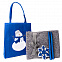Набор подарочный NEWSPIRIT: сумка, свечи, плед, украшение, синий с логотипом в Ставрополе заказать по выгодной цене в кибермаркете AvroraStore