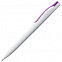 Ручка шариковая Pin, белая с фиолетовым с логотипом в Ставрополе заказать по выгодной цене в кибермаркете AvroraStore