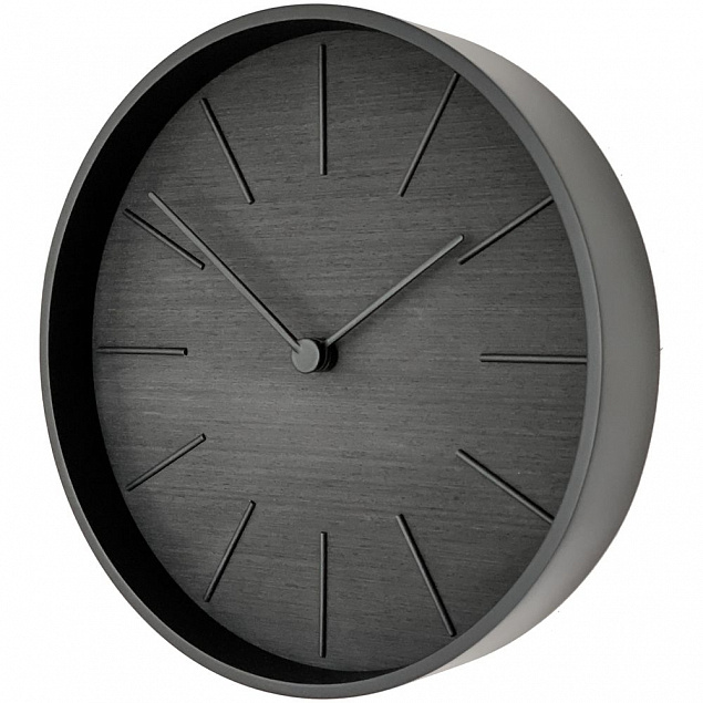 Часы настенные Plato, черное дерево с логотипом в Ставрополе заказать по выгодной цене в кибермаркете AvroraStore