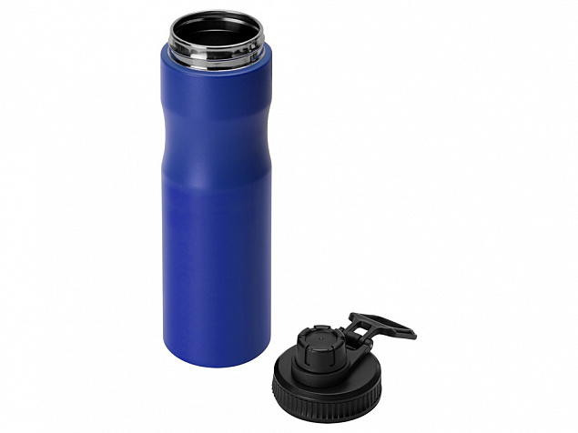 Бутылка для воды Supply Waterline, нерж сталь, 850 мл, синий/черный с логотипом в Ставрополе заказать по выгодной цене в кибермаркете AvroraStore