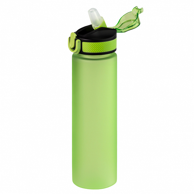 Спортивная бутылка для воды, Flip, 700 ml, зеленая с логотипом в Ставрополе заказать по выгодной цене в кибермаркете AvroraStore