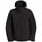Куртка мужская Hooded Softshell черная с логотипом в Ставрополе заказать по выгодной цене в кибермаркете AvroraStore