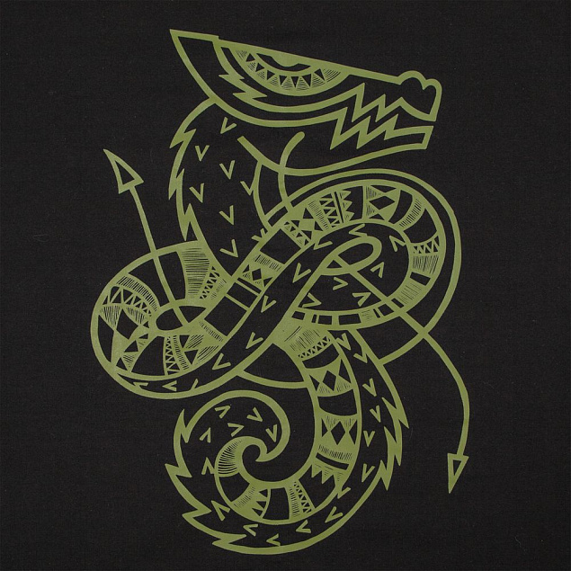 Толстовка «Полинезийский дракон», черная с логотипом в Ставрополе заказать по выгодной цене в кибермаркете AvroraStore