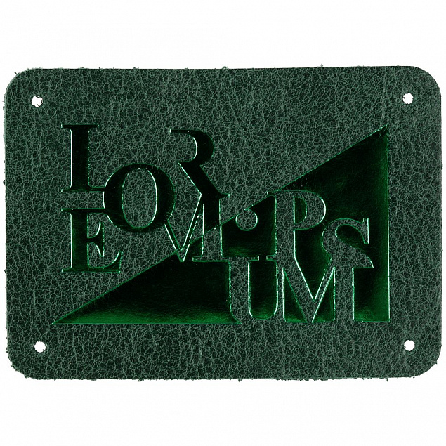 Лейбл кожаный Beta, XL, зеленый с логотипом в Ставрополе заказать по выгодной цене в кибермаркете AvroraStore