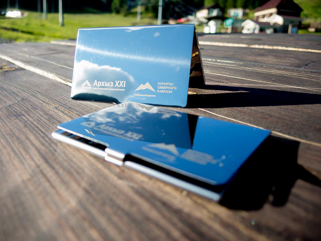 Футляр для визиток Steel с логотипом в Ставрополе заказать по выгодной цене в кибермаркете AvroraStore