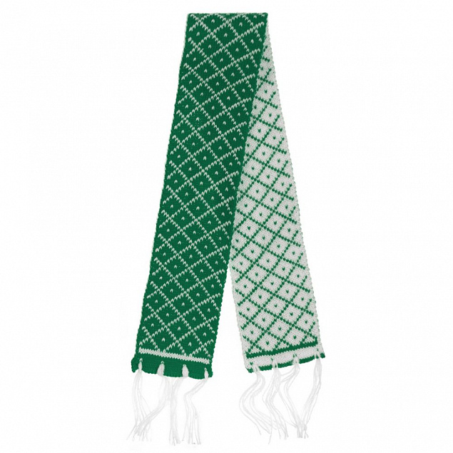 Вязаный шарфик Dress Cup, зеленый с логотипом в Ставрополе заказать по выгодной цене в кибермаркете AvroraStore