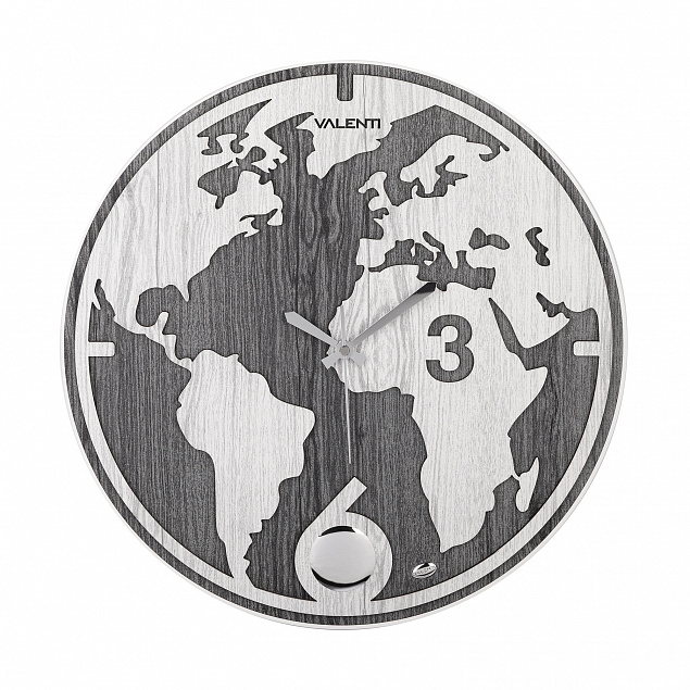 Часы настенные Карта мира с логотипом в Ставрополе заказать по выгодной цене в кибермаркете AvroraStore