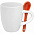 Кофейная кружка Pairy с ложкой, белая с логотипом в Ставрополе заказать по выгодной цене в кибермаркете AvroraStore