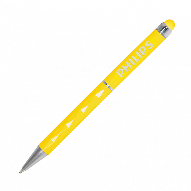 Шариковая ручка Crystal, желтая с логотипом в Ставрополе заказать по выгодной цене в кибермаркете AvroraStore