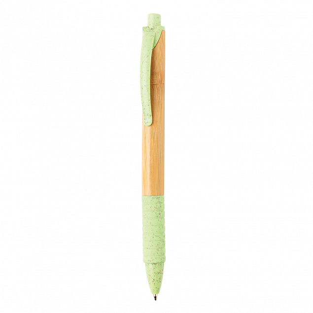 Ручка из бамбука и пшеничной соломы с логотипом в Ставрополе заказать по выгодной цене в кибермаркете AvroraStore