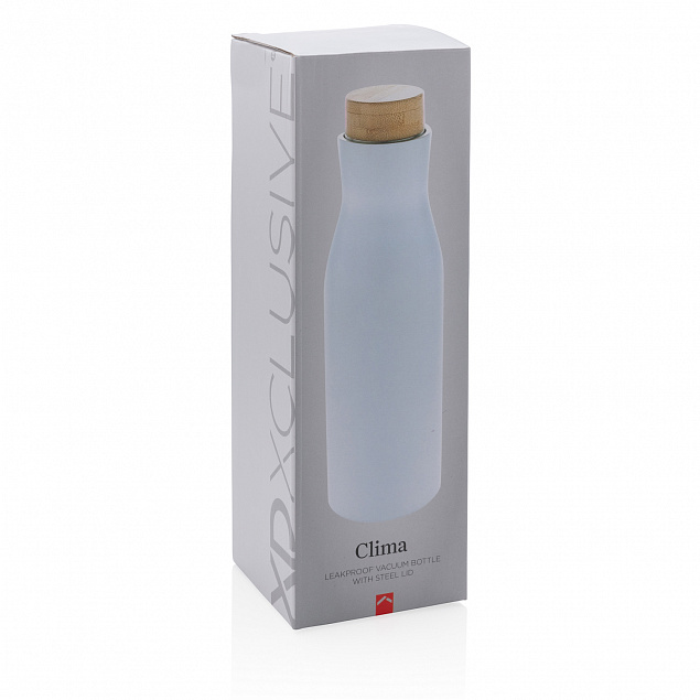Герметичная вакуумная бутылка Clima со стальной крышкой, 500 мл с логотипом в Ставрополе заказать по выгодной цене в кибермаркете AvroraStore