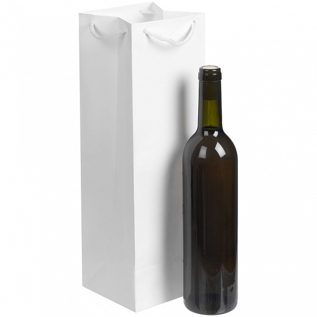 Пакет под бутылку Vindemia, белый с логотипом в Ставрополе заказать по выгодной цене в кибермаркете AvroraStore