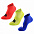 Набор из 3 пар спортивных носков Monterno Sport, розовый, зеленый и оранжевый с логотипом в Ставрополе заказать по выгодной цене в кибермаркете AvroraStore