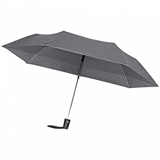 Зонт складной Hit Mini AC, серый с логотипом в Ставрополе заказать по выгодной цене в кибермаркете AvroraStore