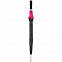 Зонт-трость Highlight, черный с розовым с логотипом в Ставрополе заказать по выгодной цене в кибермаркете AvroraStore