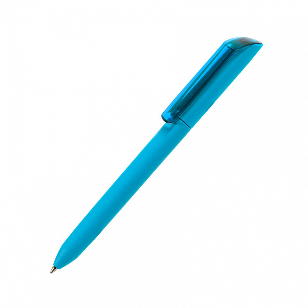 Ручка шариковая FLOW PURE c покрытием soft touch и прозрачным клипом с логотипом в Ставрополе заказать по выгодной цене в кибермаркете AvroraStore