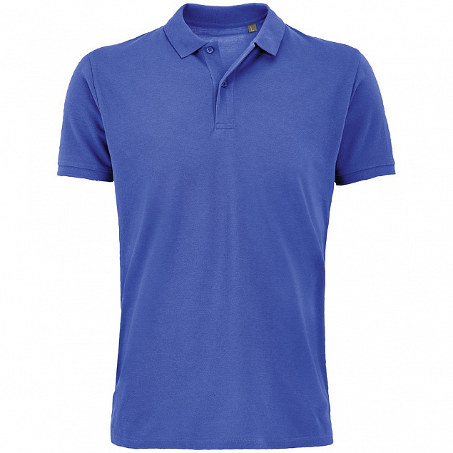 Рубашка поло мужская Planet Men, ярко-синяя с логотипом в Ставрополе заказать по выгодной цене в кибермаркете AvroraStore