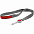 Лента для бейджа с ретрактором Devon, серая с красным с логотипом в Ставрополе заказать по выгодной цене в кибермаркете AvroraStore