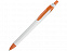 Ручка шариковая Каприз белый/оранжевый с логотипом в Ставрополе заказать по выгодной цене в кибермаркете AvroraStore