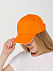 Бейсболка Canopy, оранжевая с белым кантом с логотипом в Ставрополе заказать по выгодной цене в кибермаркете AvroraStore