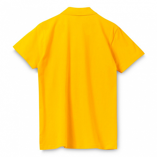 Рубашка поло мужская SPRING 210, желтая с логотипом в Ставрополе заказать по выгодной цене в кибермаркете AvroraStore