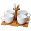 Набор "Ксю":чайная пара (4шт) и чайная ложка (4шт) с подставкой в подарочной упаковке с логотипом в Ставрополе заказать по выгодной цене в кибермаркете AvroraStore
