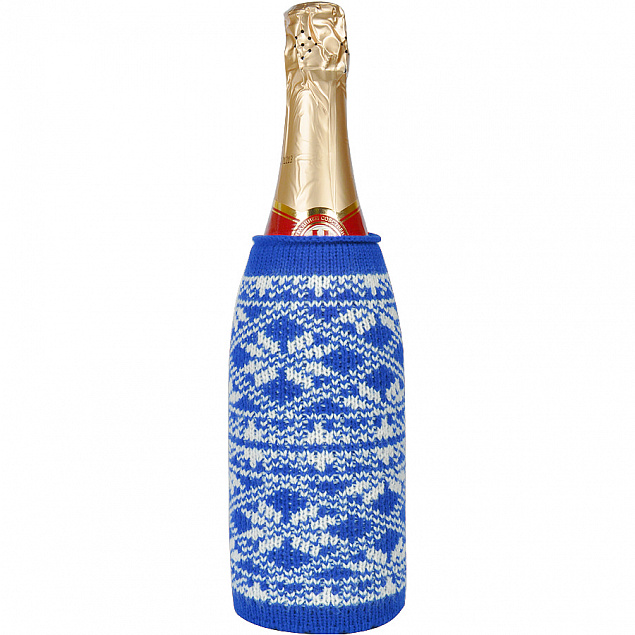 Чехол вязаный на бутылку/термос "Зимний орнамент" с логотипом в Ставрополе заказать по выгодной цене в кибермаркете AvroraStore