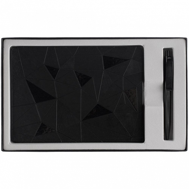 Набор Gems: ежедневник и ручка, черный с логотипом в Ставрополе заказать по выгодной цене в кибермаркете AvroraStore
