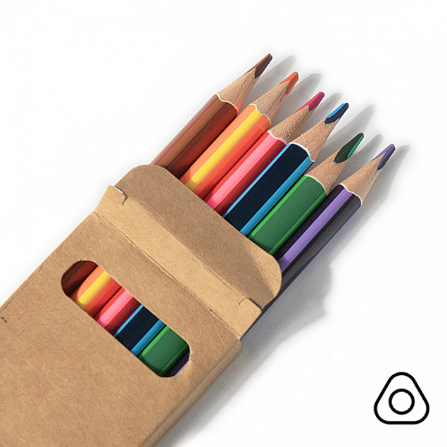 Набор цветных карандашей двухцветных MERIDIAN, 6шт./12 цветов с логотипом в Ставрополе заказать по выгодной цене в кибермаркете AvroraStore
