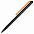 Шариковая ручка GrafeeX в чехле, черная с оранжевым с логотипом в Ставрополе заказать по выгодной цене в кибермаркете AvroraStore