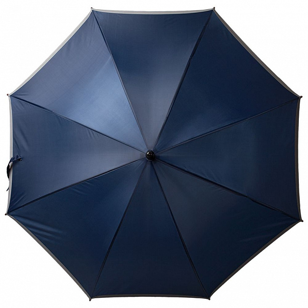 Зонт-трость светоотражающий Reflect, синий с логотипом в Ставрополе заказать по выгодной цене в кибермаркете AvroraStore