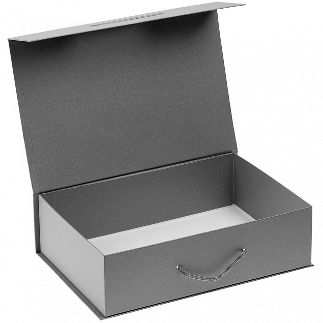 Коробка Case, подарочная, серебристая с логотипом в Ставрополе заказать по выгодной цене в кибермаркете AvroraStore