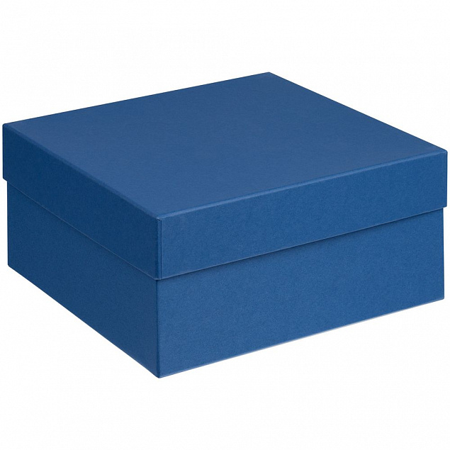 Коробка Satin, большая, синяя с логотипом в Ставрополе заказать по выгодной цене в кибермаркете AvroraStore
