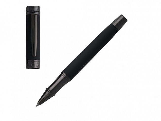 Ручка роллер Zoom Soft Black с логотипом в Ставрополе заказать по выгодной цене в кибермаркете AvroraStore
