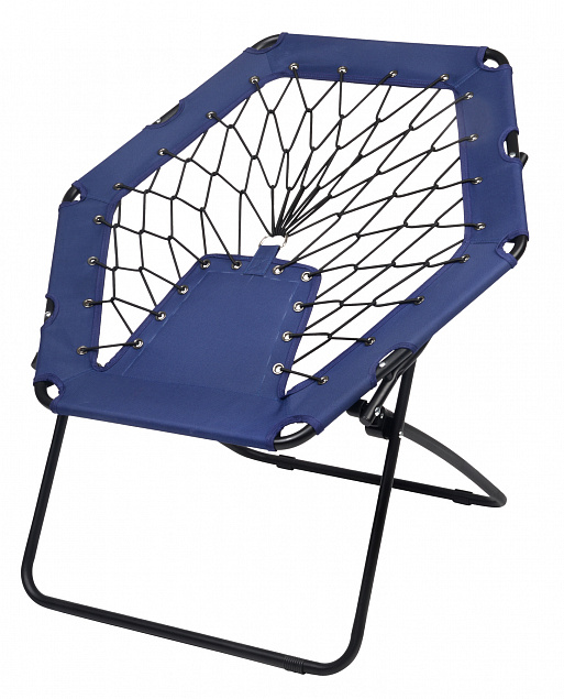 Складное кресло CHILL OUT, черный, синий с логотипом в Ставрополе заказать по выгодной цене в кибермаркете AvroraStore