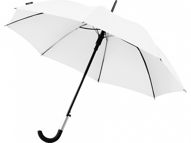 Зонт-трость Arch полуавтомат 23, белый с логотипом в Ставрополе заказать по выгодной цене в кибермаркете AvroraStore